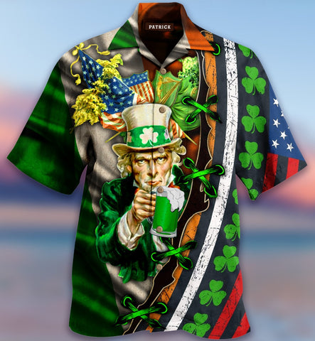 I Want You To Drink Beer Unisex Hawaiian Shirt St Patrick's Day Clothes HT