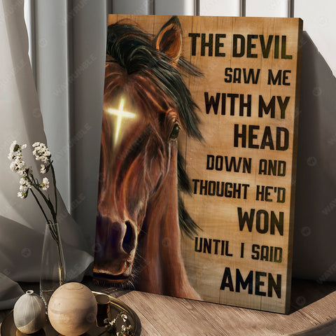 Face Of Horse Jesus Canvas Prints Christian Wall Art Jesus Gifts HT