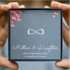 Mother Daughter Infinity Necklace Mothers Day Necklace Mom Jewelry Gift Card For Her, Mom, Grandma, Wife HT