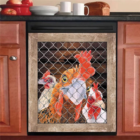 Farm Chicken Kitchen Dishwasher Cover Decor Art Housewarming Gifts Home Decorations HT