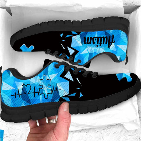 Blue Puzzle Autism Awareness Shoes Men/Women Running Sneaker Shoes Autism Awareness Gift Idea HT
