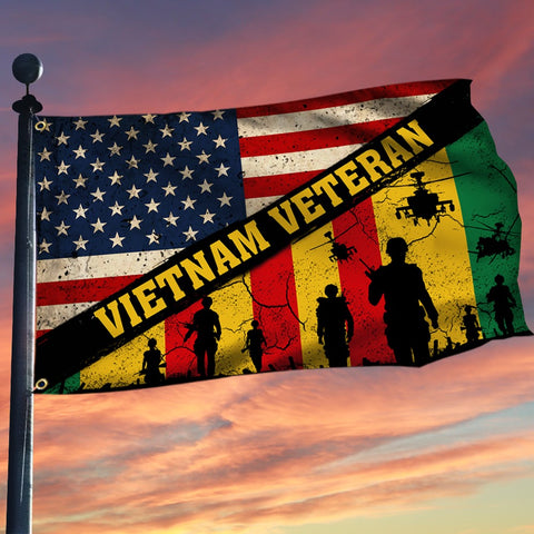 Vietnam Veteran Flag Vietnam Vet Grommet Flag A Proud Vietnam Veteran Gifts HT