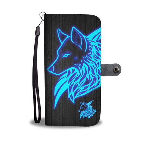Wolf Neon Wallet Case