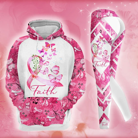 Breast Cancer Awareness Faith Hoodie Leggings Set Survivor Gifts For Women Clothing Clothes Outfits HT