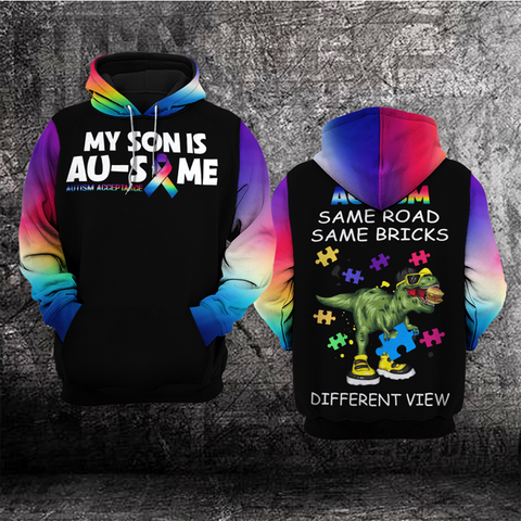 My Son Is Au-Some Autism Unisex Hoodie For Men Women Autism Awareness Shirts Clothing Gifts HT