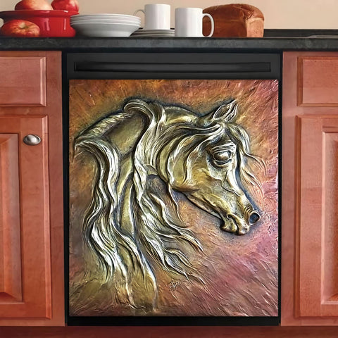 Horse Kitchen Dishwasher Cover Decor Art Housewarming Gifts Home Decorations HT