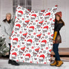 Skull Sherpa Blanket Skull Christmas Fleece Blanket Christmas Gift for Skull Lovers