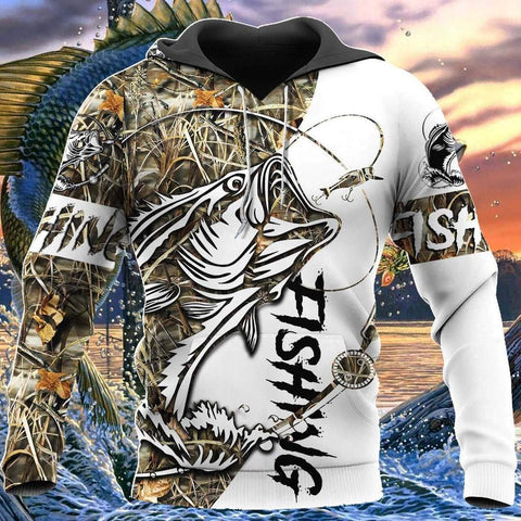 Men Fishing hoodie Bass Fishing Sport