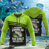 Men Hoodie Fishing Green Bass Coat