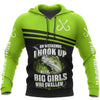 Men Hoodie Fishing Green Bass Coat