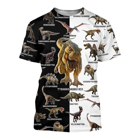 Dinosaur Shirt Black WhiteDINOSAUR 3D ALL OVER PRINTED SHIRTS MP895