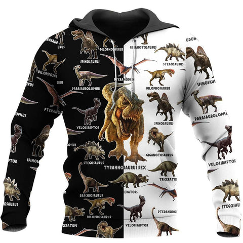 Dinosaur Hoodie Black WhiteDINOSAUR 3D ALL OVER PRINTED SHIRTS MP895