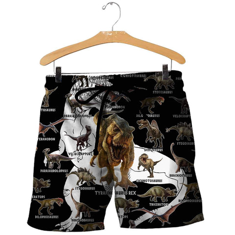 Dinosaur Shorts Brown WhiteDINOSAUR 3D ALL OVER PRINTED SHIRTS MP894