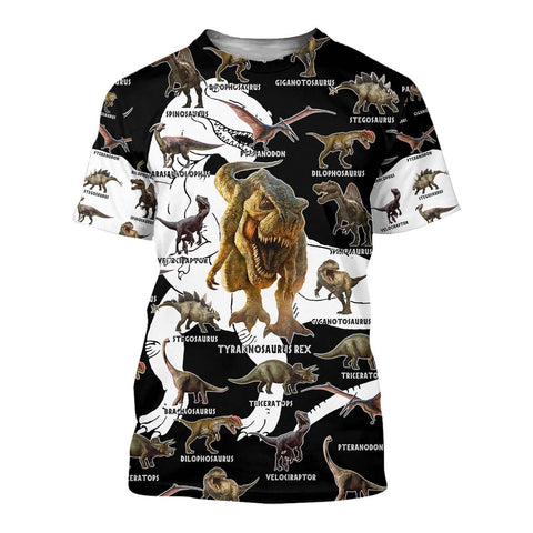 Dinosaur Shirt Brown WhiteDINOSAUR 3D ALL OVER PRINTED SHIRTS MP894