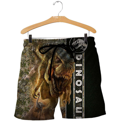 Dinosaur Shorts Brown DINOSAUR 3D ALL OVER PRINTED SHIRTS MP897