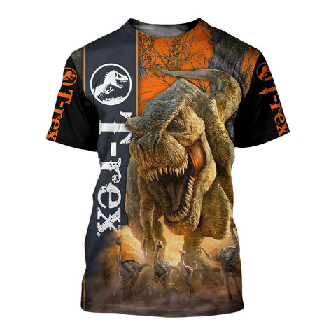 Dinosaur Shirt Brown BlackDINOSAUR T-REX 3D ALL OVER PRINTED SHIRTS MP898