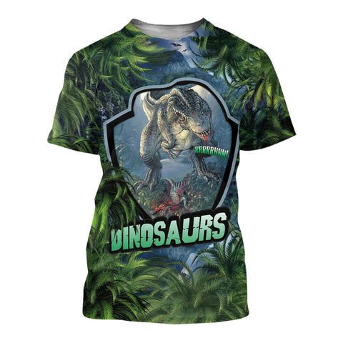 Dinosaur Shirt Green DINOSAURS 3D ALL OVER PRINTED SHIRTS MP903