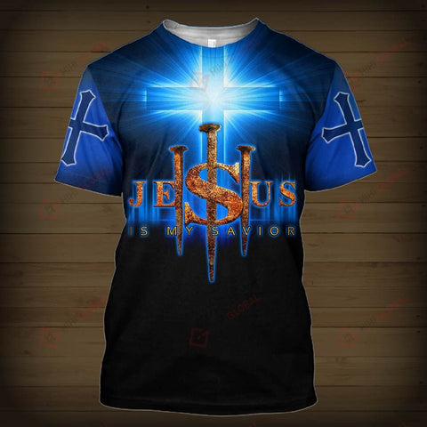 Jesus is my savior Christian God Christ ALL OVER PRINTED SHIRTS DH061704