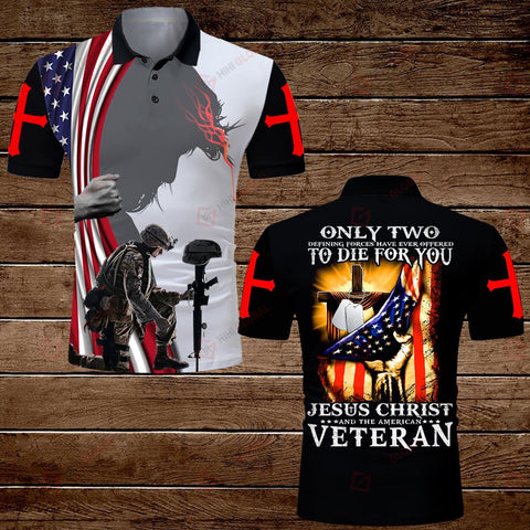 Only two defining Jesus Christ and the American Veteran ALL OVER PRINTED SHIRTS DH070202 Jesus God gift idea Hawaii Shirt