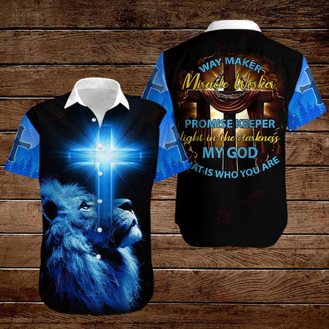 Way Maker Miracle Worker Promise Keeper light in the darkness my God that is who you are ALL OVER PRINTED SHIRTS 0822676 Jesus God gift idea Hawaii Shirt