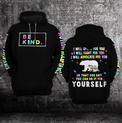 Autism Acceptance Be Kind Unisex Hoodie For Men Women Personalized Autism Awareness Shirts Clothing Gifts HT