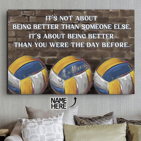 Personalized Poster Volleyball Poster - Being Better 3D Poster TV306686