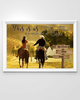 Personalized Cowboy Couple Arrow Sign Horizontal Poster TY300103