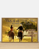 Personalized Cowboy Couple Arrow Sign Horizontal Poster TY300103