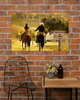 Personalized Cowboy Couple Arrow Sign Horizontal Poster TY300103