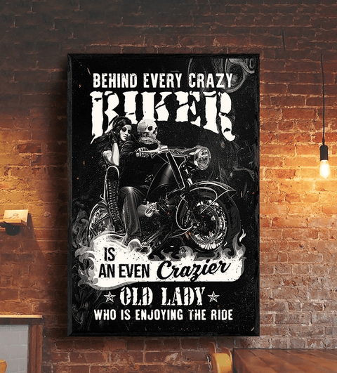 Motorcycling Crazy Biker Vertical Poster TY022001