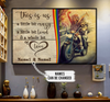 Personalized Lesbian Couple Motorcycle This Is Us Horizontal Poster TY320006