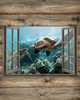 Turtle Window View Horizontal Poster TV334515