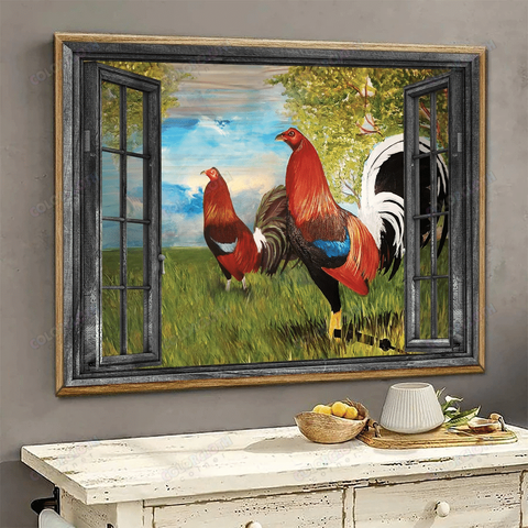 Rooster Window Poster TV345054