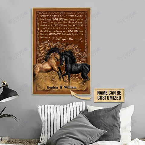 Personalized Horse I Love You The Most Vertical Poster TV308628