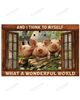 Pigs What A Wonderful World Horizontal Poster TY252004