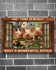 Pigs What A Wonderful World Horizontal Poster TY252004