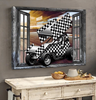 Window View-Dirt Track Racing Poster & Canvas TV334576