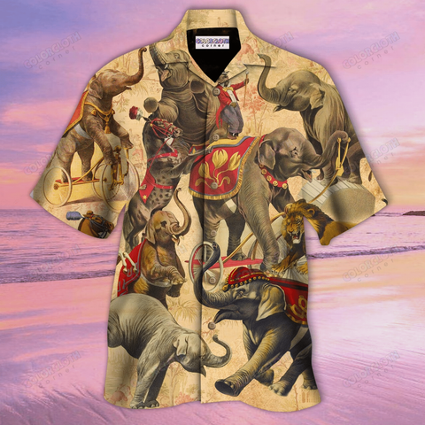 Amazing Elephant Circus Show Unisex Hawaiian Shirt TY045119