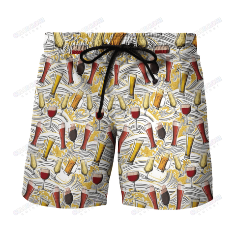 Men Beer Shorts Beer Hawaiian Shorts 03 TV053250