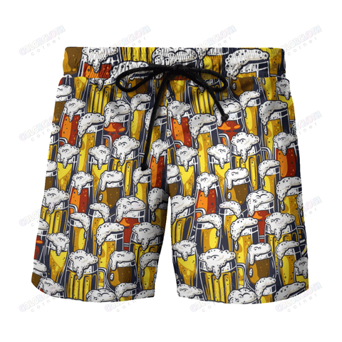 Men Beer Shorts Beer Hawaiian Shorts 07 TV053250