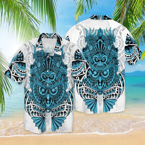 Blue Aloha Hawaii Shirt HT150611