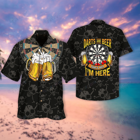 Darts And Beer That's Why I'm Here Hawaiian Shirt TV700509 - RE