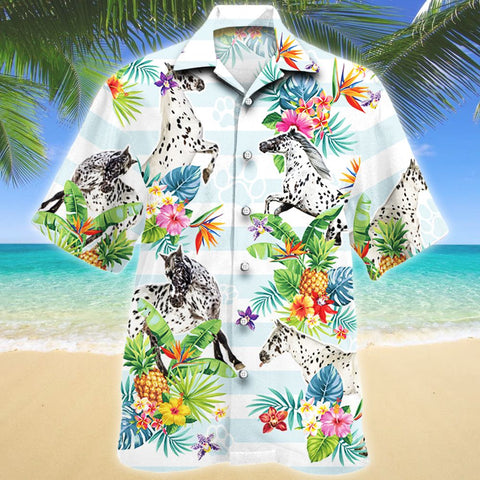 Appaloosa Horse Tropical Flower Hawaii Shirt