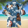 Miniature Horse Blue Tribal Pattern Hawaii Shirt