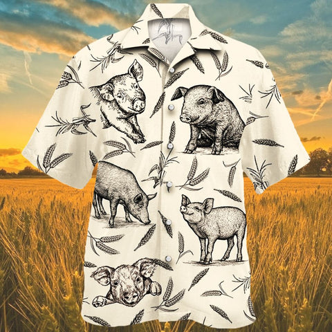 Pig Farm Lovers Hawaiian Shirt