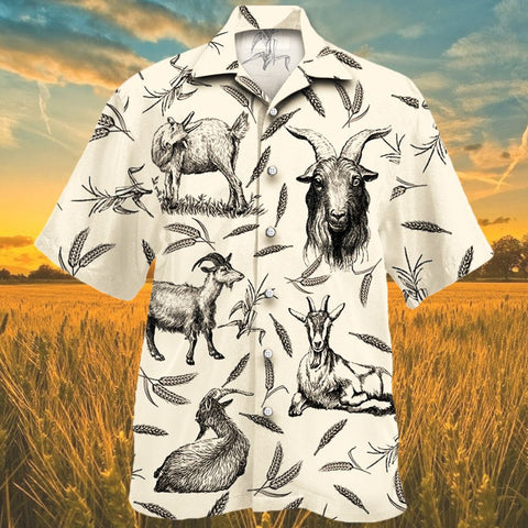 Goat Farm Lovers Hawaiian Shirt