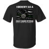 I Identify As A Coast Guard Veteran Shirt U.S Coast Guard Thin Green Line Flag Eagle Shirt HN