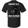 I Identify As A Navy Veteran Shirt Us Navy Tee Shirts Honor Gift For Father HN