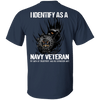 I Identify As A Navy Veteran Shirt Us Navy Tee Shirts Honor Gift For Father HN