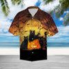 Black Cat Halloween Pumpkin Hawaiian Shirt HL29703